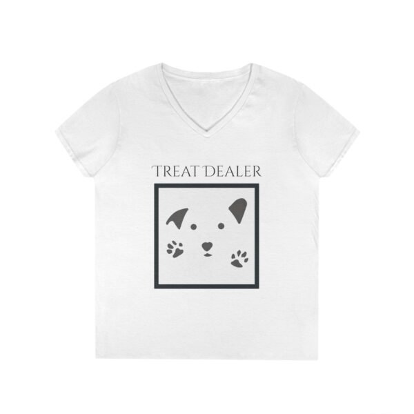 Funny Ladies' V-Neck T-Shirt - "Treat Dealer”