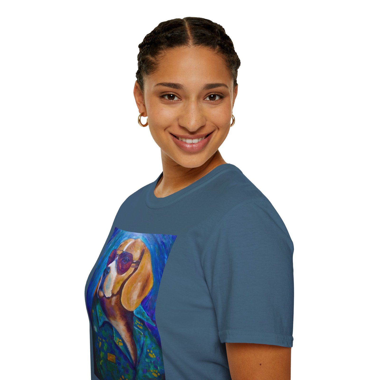 Dog Lover Unisex T-Shirt - The Leisure Hound, The Duke of Doggone Cool Design - Image 11