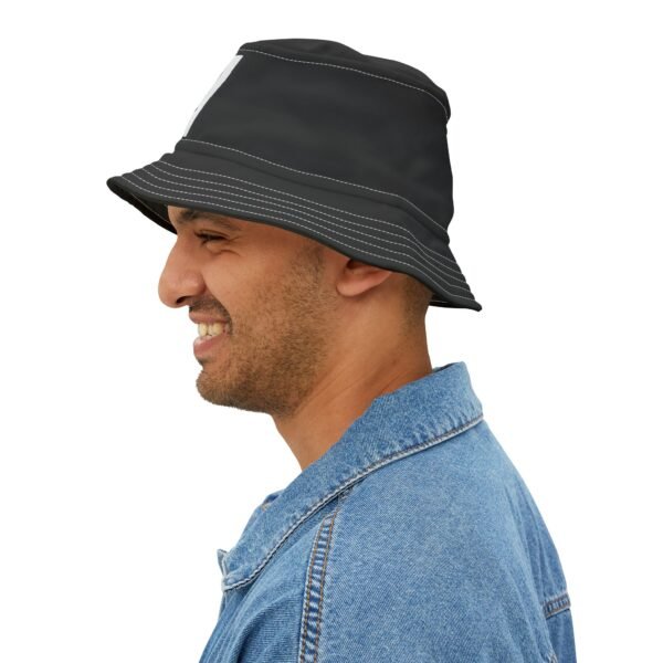 Black Cat Colorful Retro Summer Bucket Hat - - Image 3