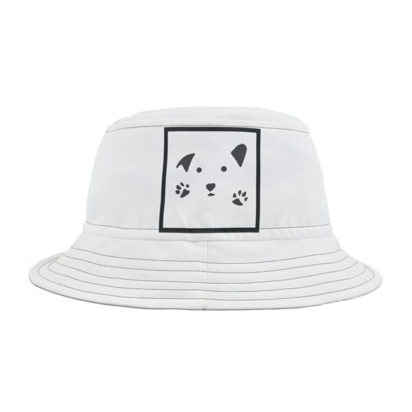 Gud Dog solid white   Colorful Retro Summer Bucket Hat - - Image 4