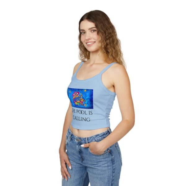 The Pool is Calling!  Tank Top for Women - Spaghetti Strap - Image 9