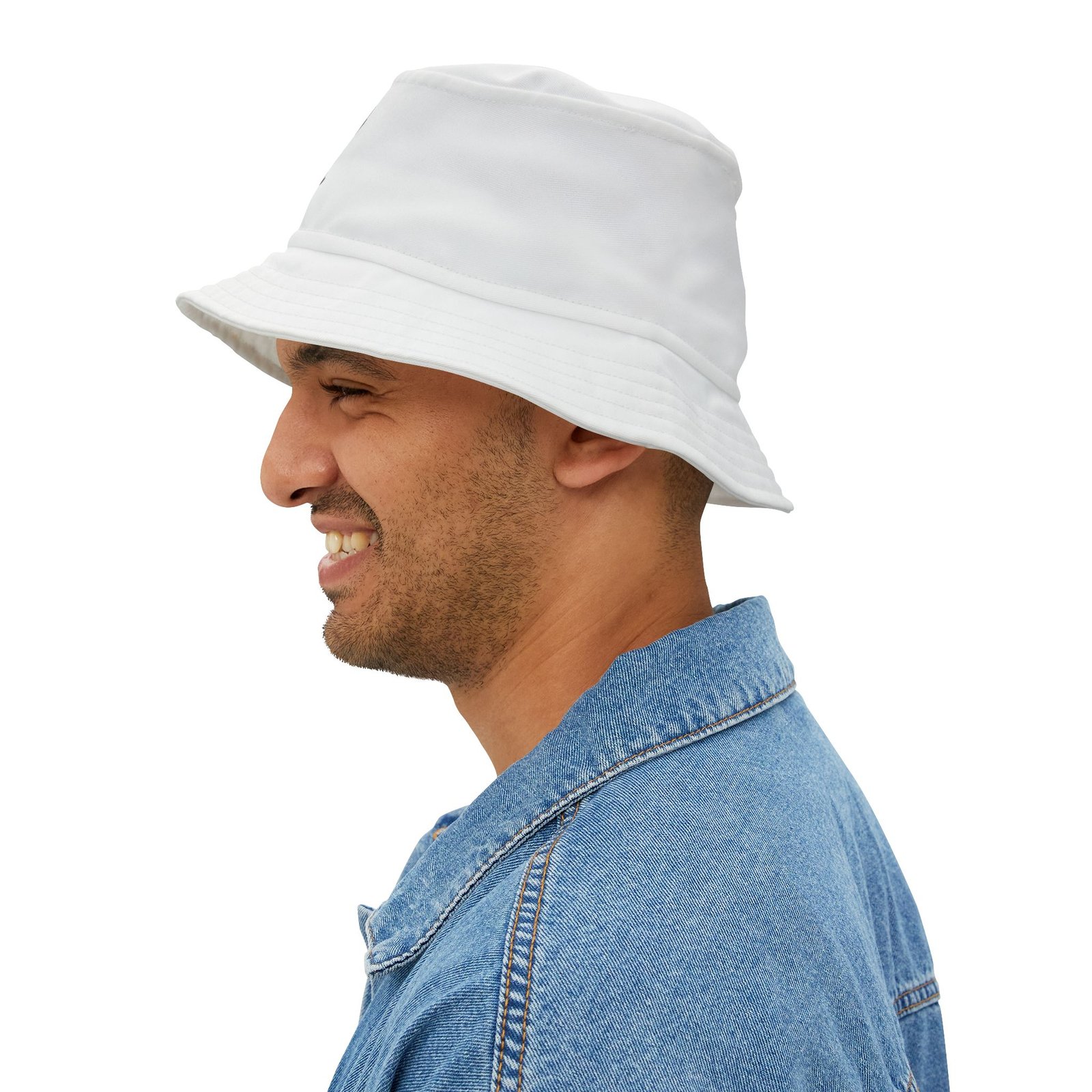 White  Cat  Colorful Retro Summer Bucket Hat - - Image 3