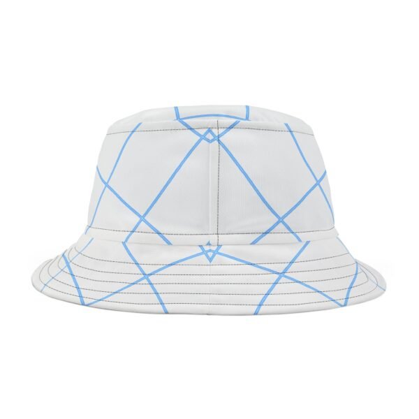 White and Blue The Leisure Hound Colorful Retro Summer Bucket Hat - - Image 6
