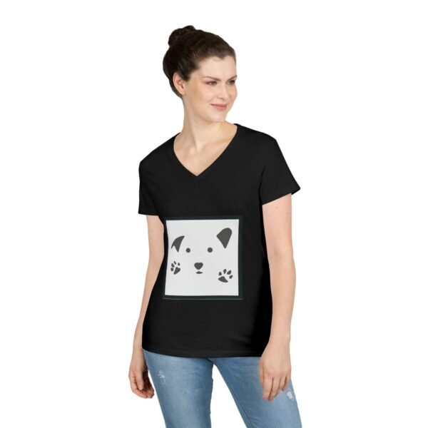 Funny Ladies' V-Neck T-Shirt - "Treat Dealer” - Image 12