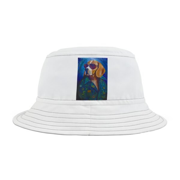 White The Leisure Hound Colorful Retro Summer Bucket Hat - - Image 4