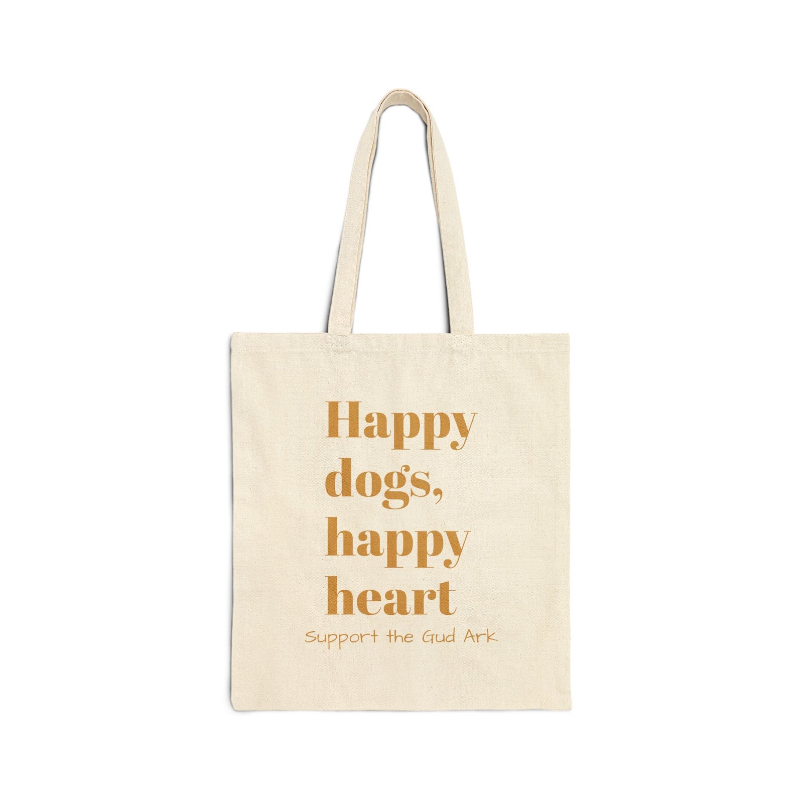 The Leisure Hound Canvas Tote Bag Happy Dog Happy Heart Support the Gud Ark - Image 2