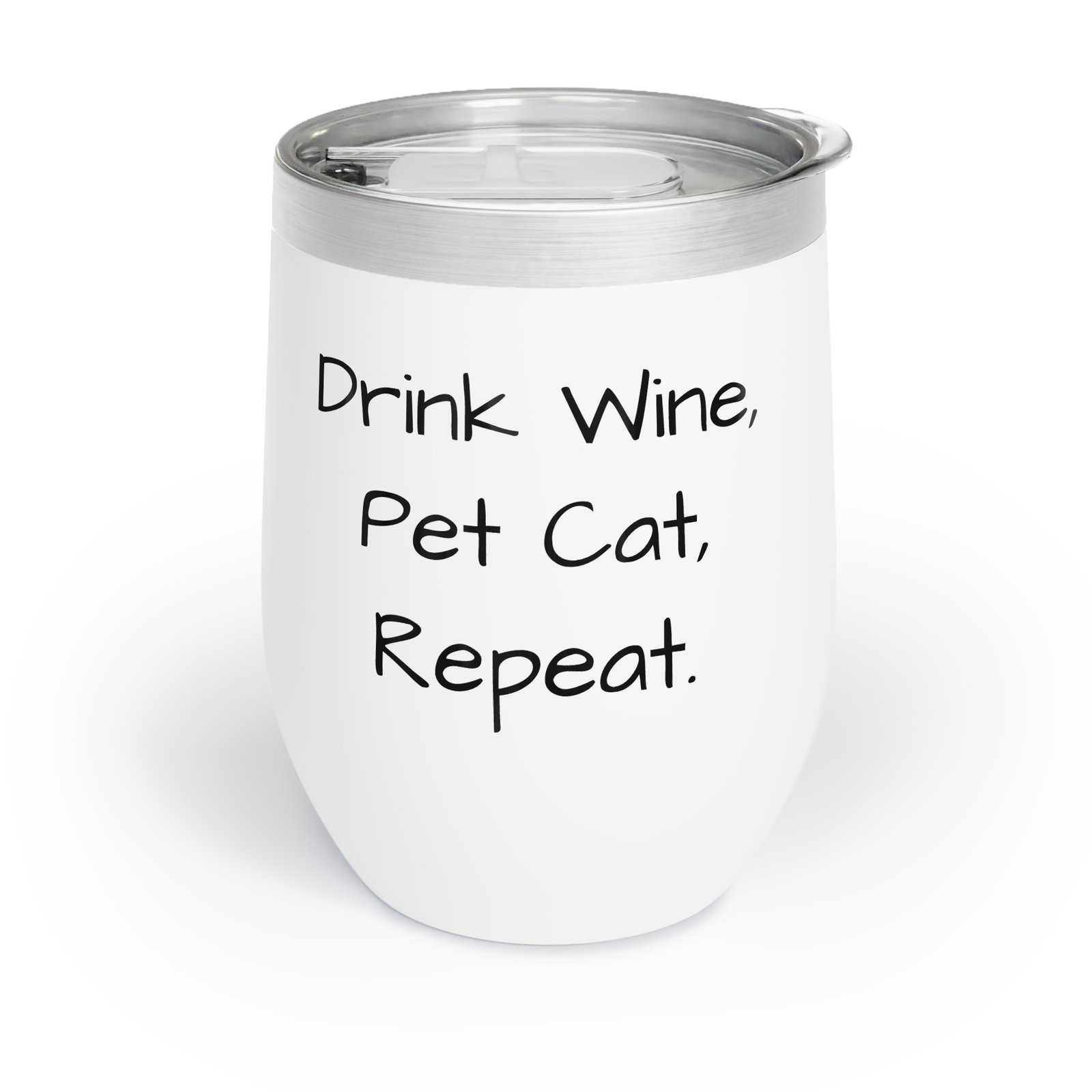 Wine Tumbler - Reminds you to “Drink Wine, Pet Cat, Repeat.” - Image 2