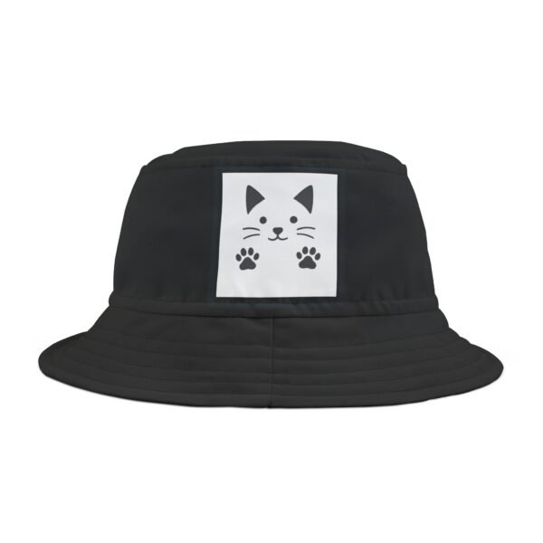 Black Cat Colorful Retro Summer Bucket Hat - - Image 4
