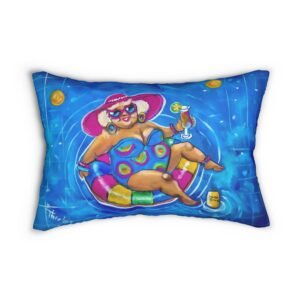 Gurt in the Pool. Great Minds Drink Alike Funny Pool-Themed Lumbar Pillow, Decorative Throw Pillow, Couch Cushion, Home Bar Décor, Gift for Wine Lovers, Unique Home Accents