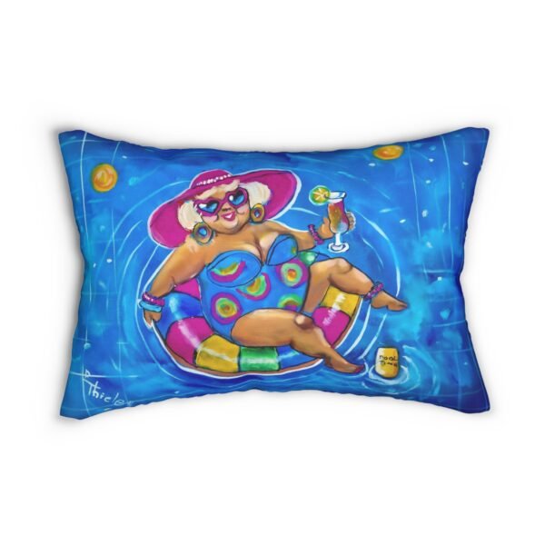 Gurt in the Pool. Great Minds Drink Alike Funny Pool-Themed Lumbar Pillow, Decorative Throw Pillow, Couch Cushion, Home Bar Décor, Gift for Wine Lovers, Unique Home Accents