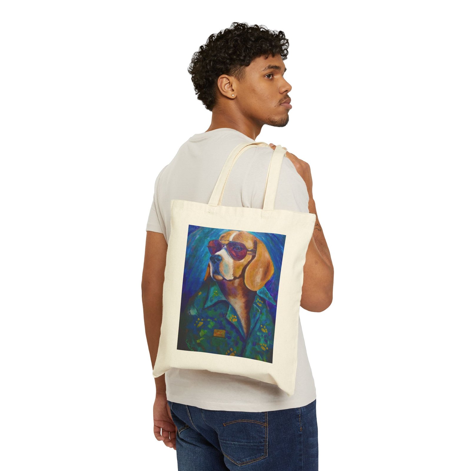 The Leisure Hound Canvas Tote Bag Happy Dog Happy Heart Support the Gud Ark - Image 3