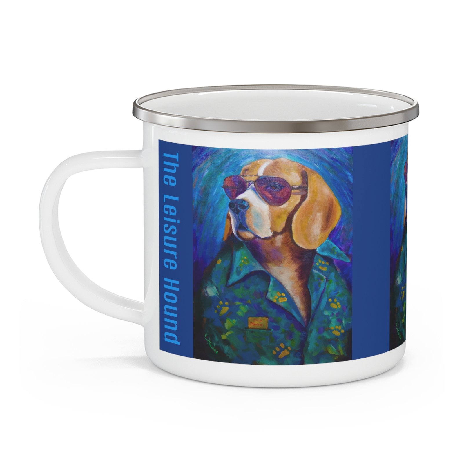 Enamel Mug - The Leisure Hound Design - Image 3