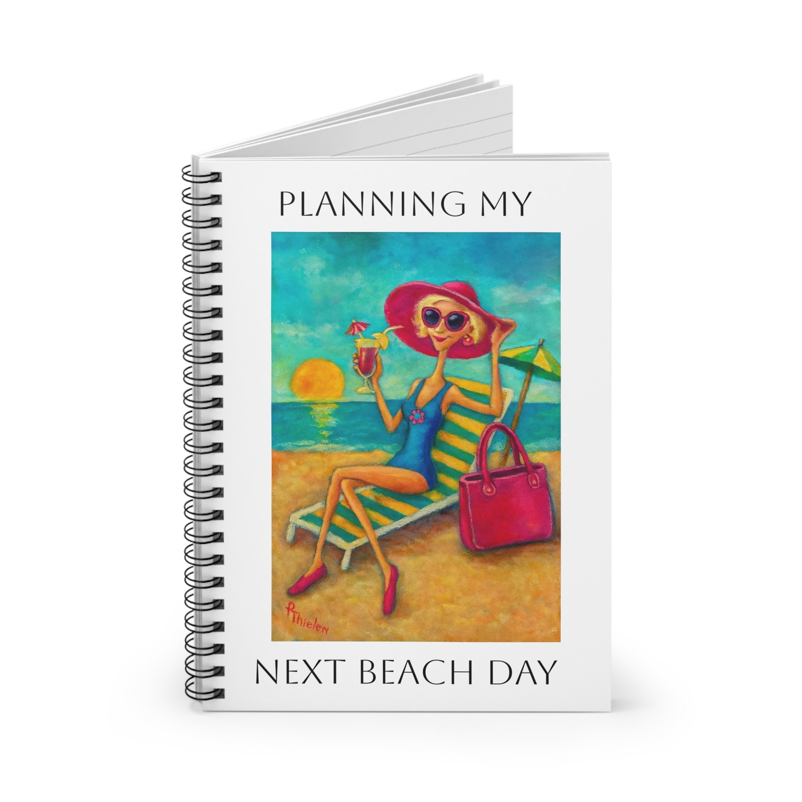 Beach Day Planner Journal, Vacation Notes, Summer Fun Diary, Gift for Travelers, Nautical Decor, Beach Lover's Notepad - Image 2