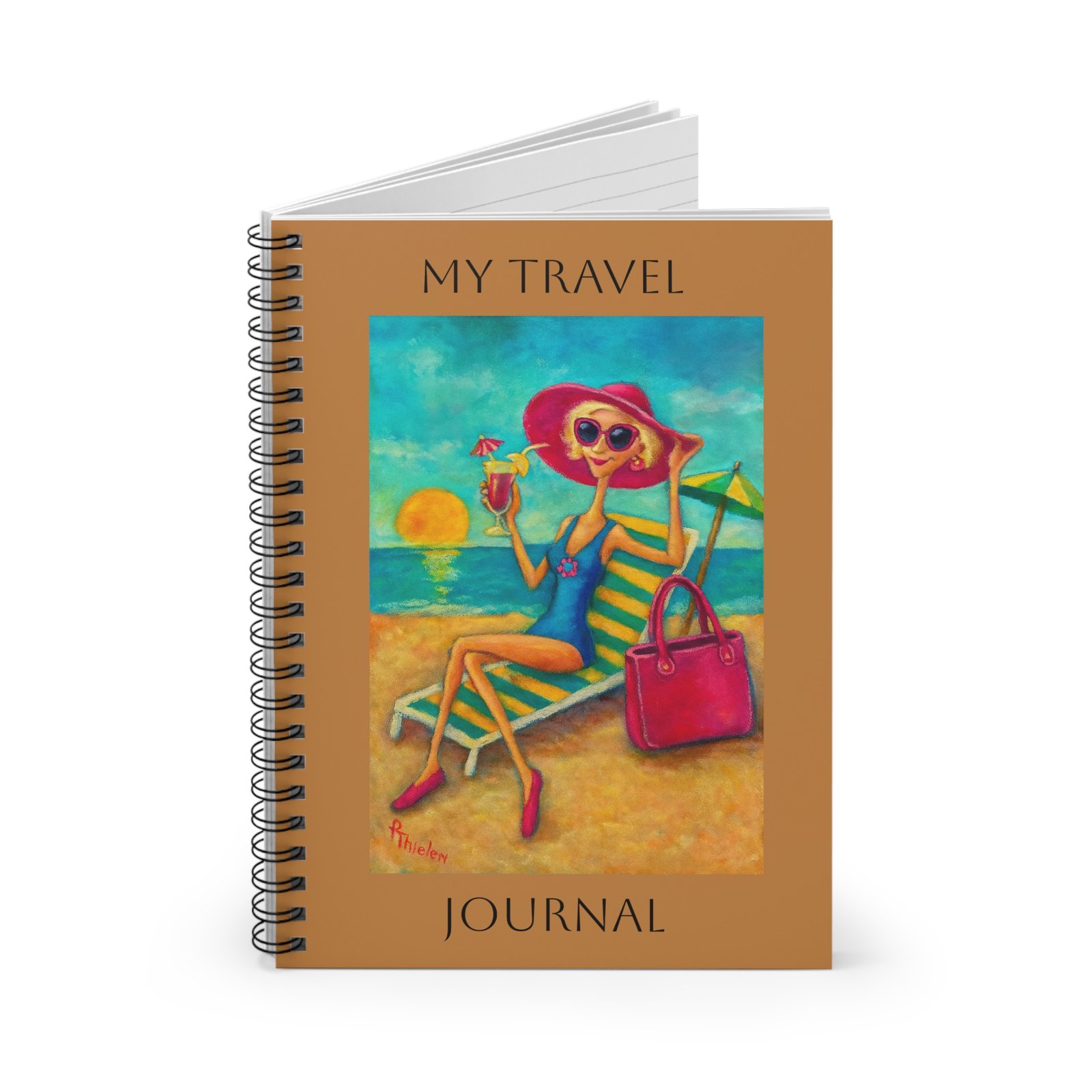 Travel Planner Journal, Vacation Notes, Summer Fun Diary, Gift for Travelers, Nautical Decor, Beach Lover's Notepad - Image 2