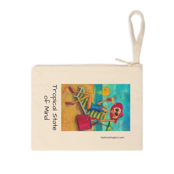 Tropical State of Mind. Fine Accessory Zipper Pouch - Fun & Functional - Image 2