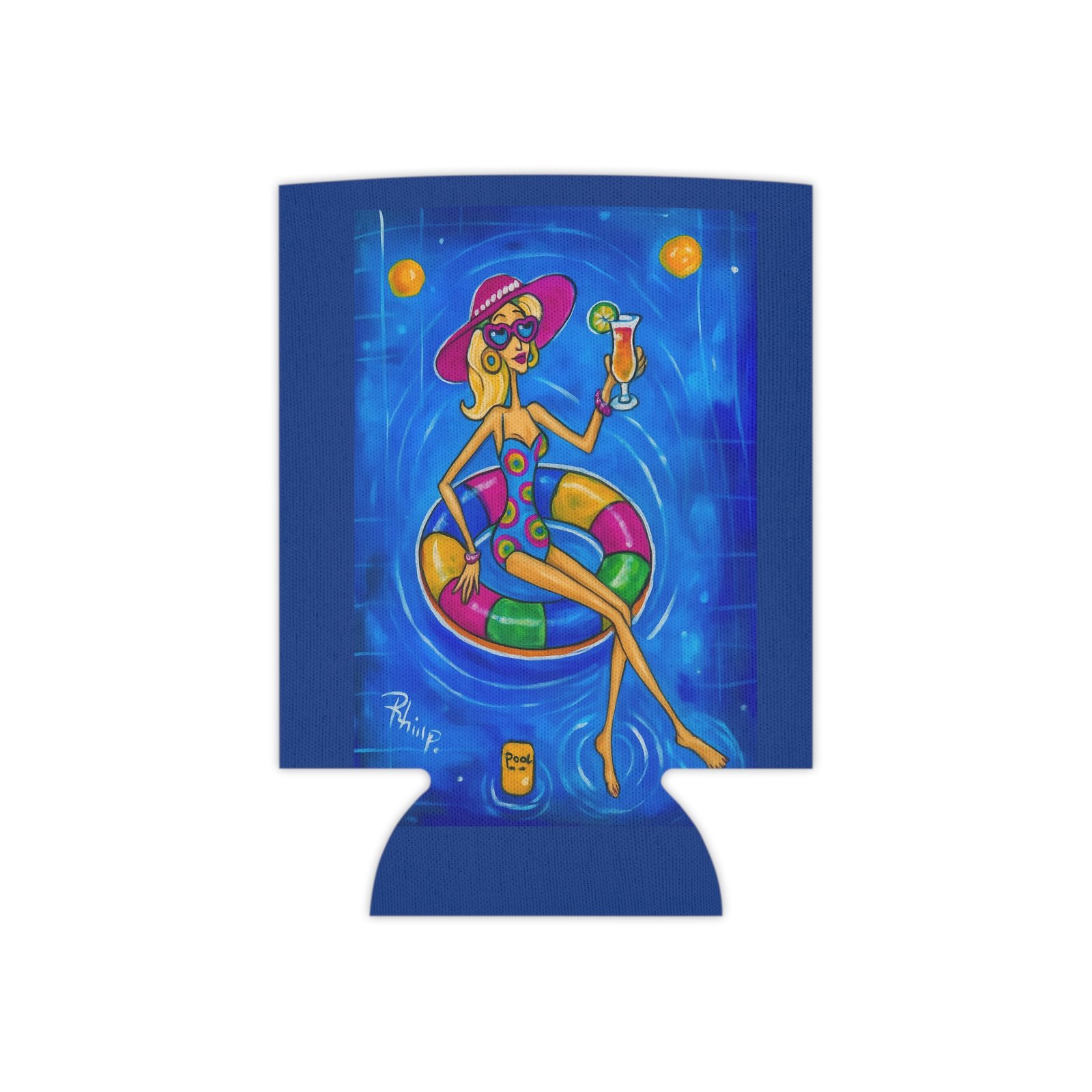 Summer Vibe Can Cooler – Beach Party, BBQ, Vacation Essentials, Personalized Drink Holder, Poolside Fun