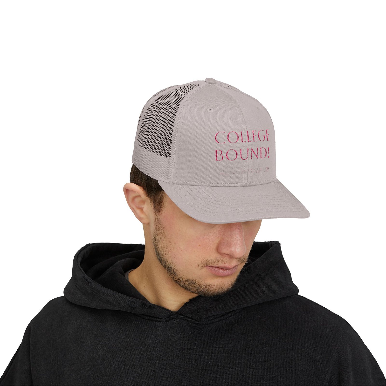 Trucker Cap - COLLEGE BOUND Prefers for freshman Snapback Cap - Image 3