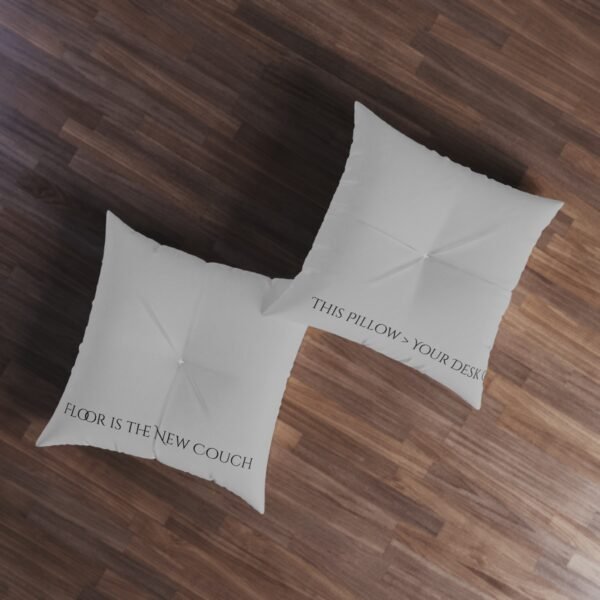 Cozy Tufted Floor Pillow - 'Floor is the New Couch’ Decorative Cushion, Home Décor, Relaxation Gifts, Cozy Living Room Accent - Image 3