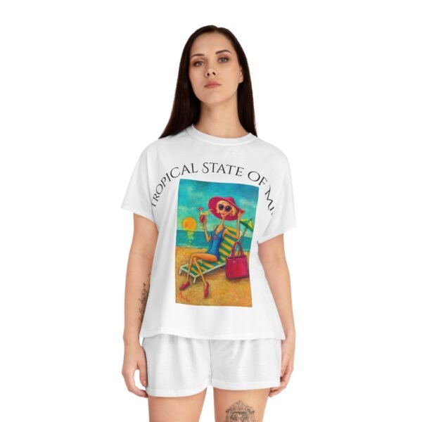 Short Pajama Set - Tropical State of Mind Women's PJ Set - Image 4