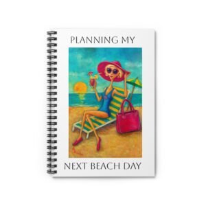 Beach Day Planner Journal, Vacation Notes, Summer Fun Diary, Gift for Travelers, Nautical Decor, Beach Lover's Notepad
