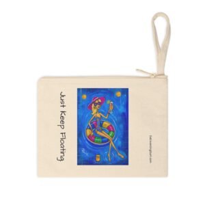 Just Keep Floating. Fine Accessory Zipper Pouch - Fun & Functional