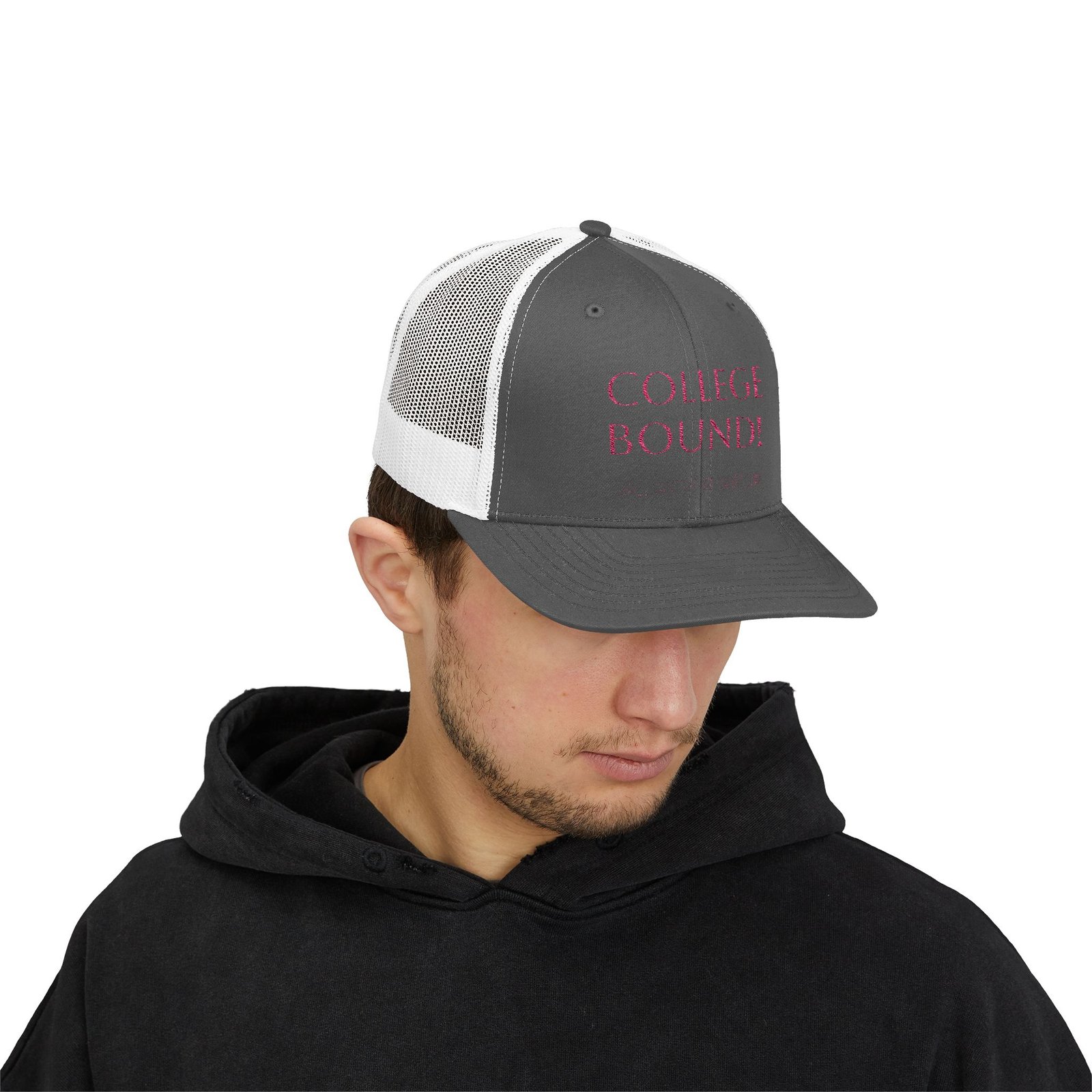 Trucker Cap - COLLEGE BOUND Prefers for freshman Snapback Cap - Image 7