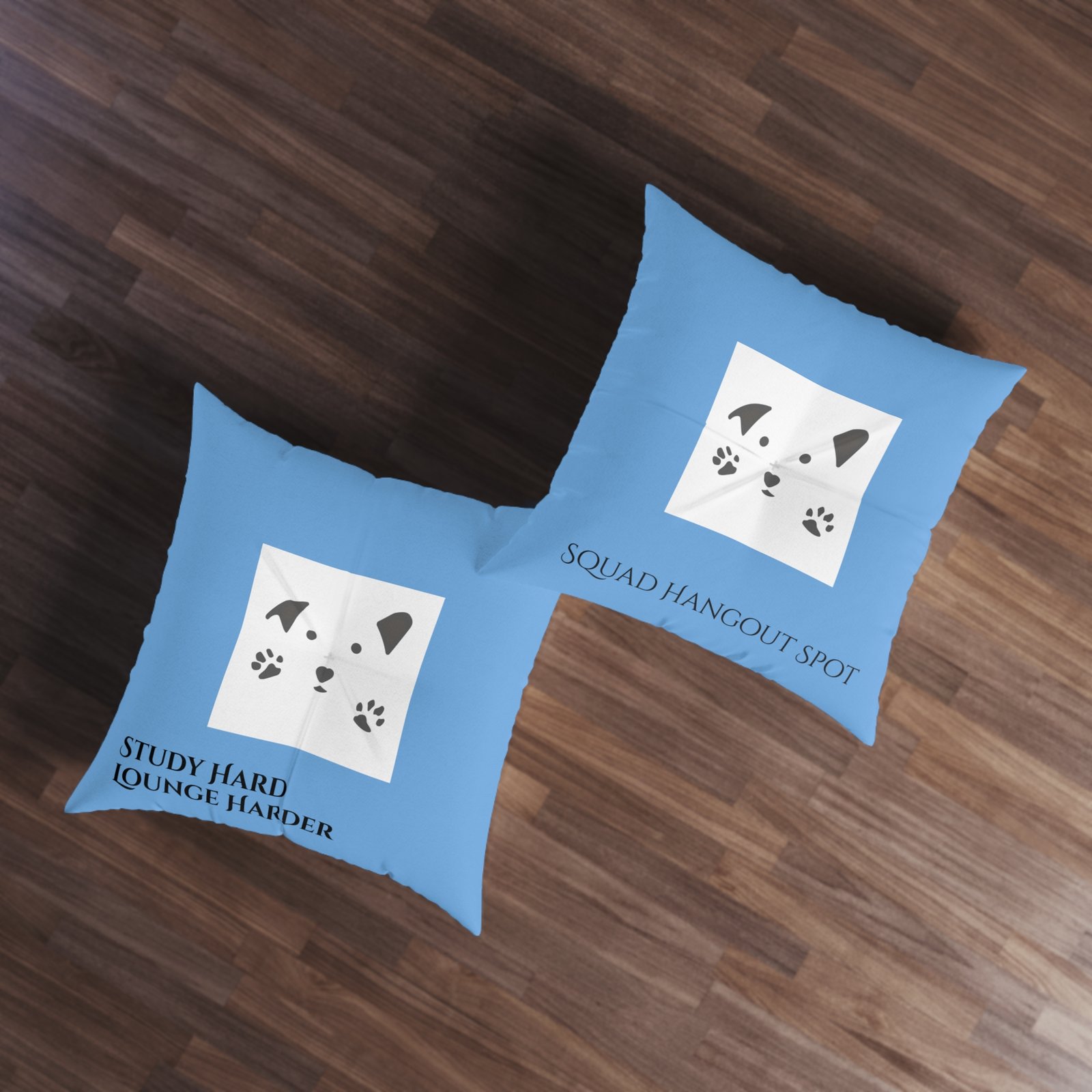 Copy of Cozy Tufted Floor Pillow - 'Study Hard, Lounge Harder', with the Gud Cat Decorative Cushion, Home Décor, Relaxation Gifts, Cozy Living Room Accent - Image 3