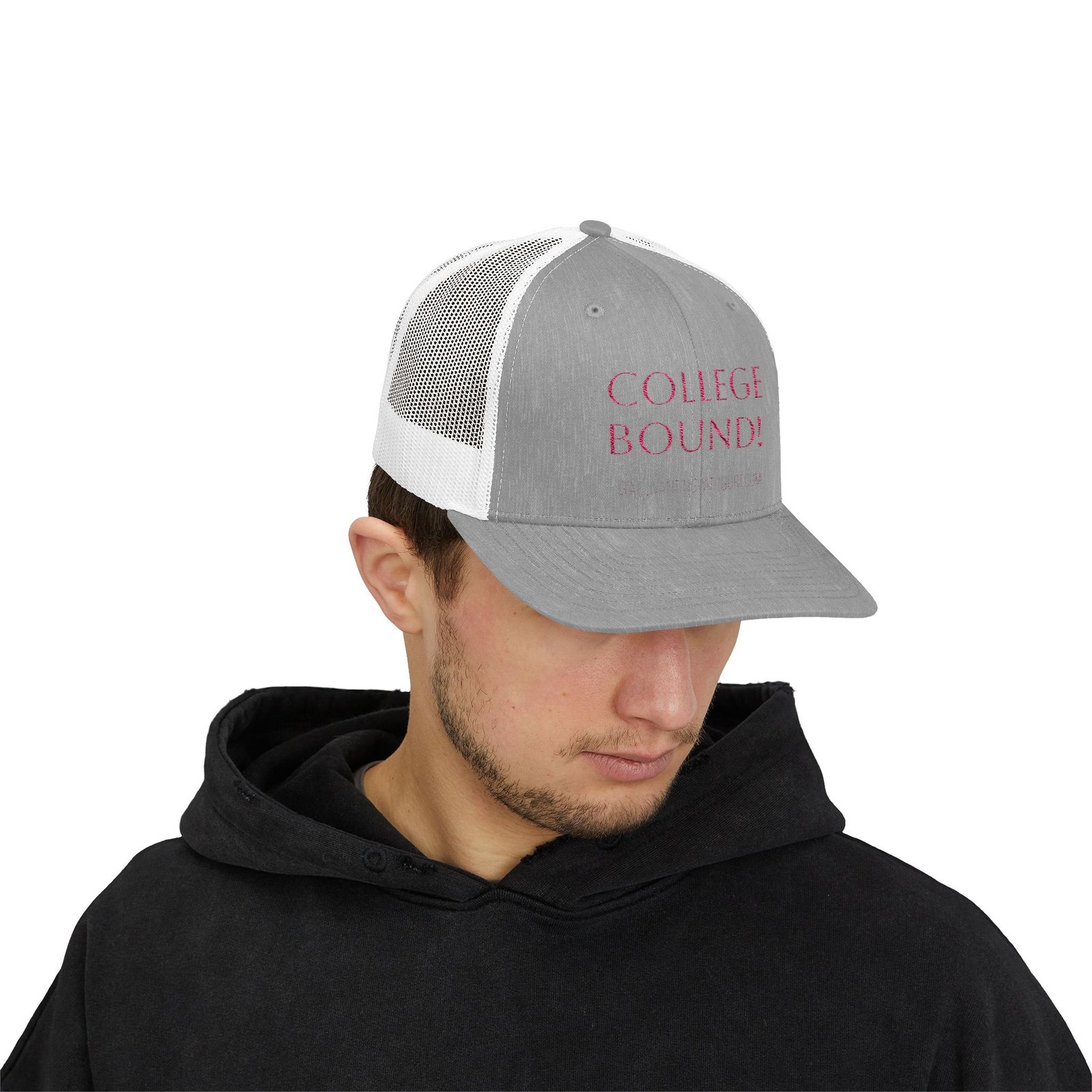 Trucker Cap - COLLEGE BOUND Prefers for freshman Snapback Cap - Image 11