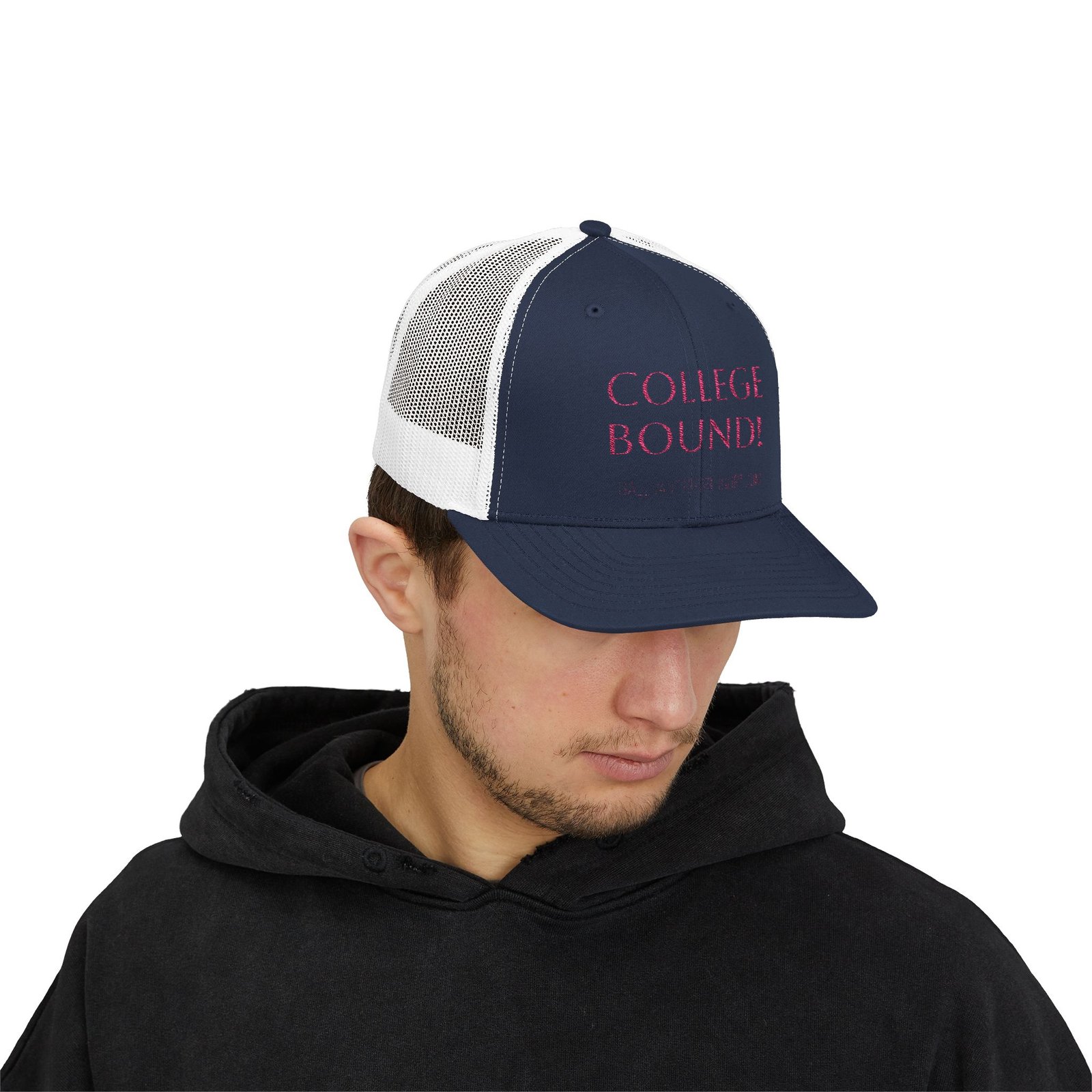 Trucker Cap - COLLEGE BOUND Prefers for freshman Snapback Cap - Image 15