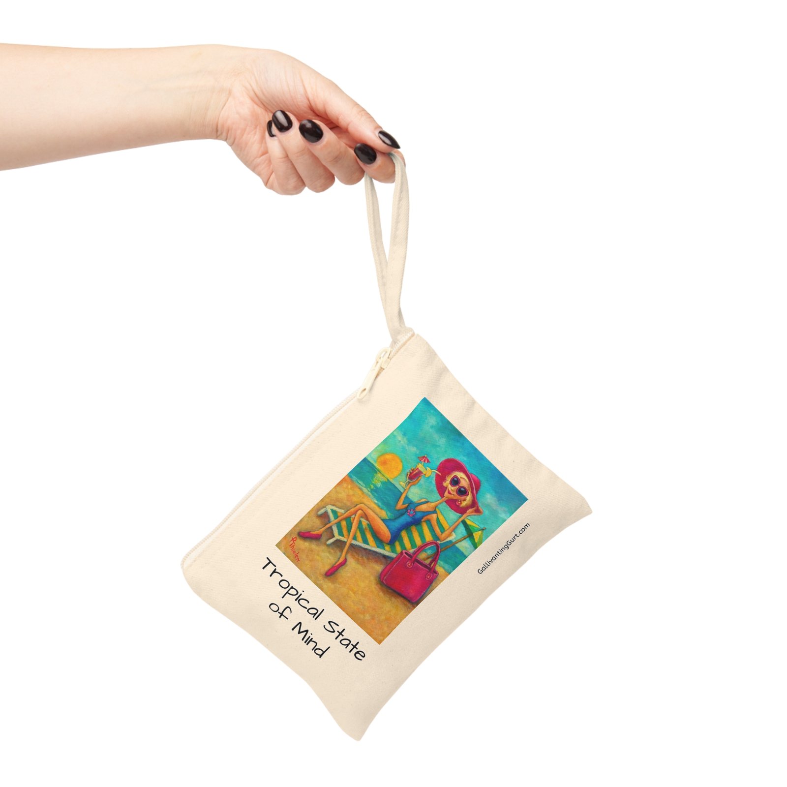 Tropical State of Mind. Fine Accessory Zipper Pouch - Fun & Functional