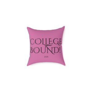 Copy of College Bound Square Poly Canvas Pillow, Decorative Pillow for your college bound , Fun Dorm Decor, Gift for Golf Enthusiasts, Bright Blue Golf Art