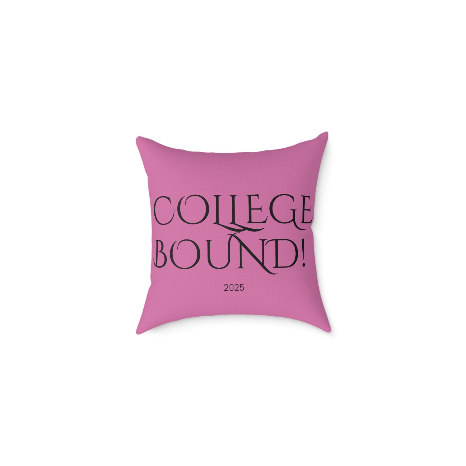 Copy of College Bound Square Poly Canvas Pillow, Decorative Pillow for your college bound , Fun Dorm Decor, Gift for Golf Enthusiasts, Bright Blue Golf Art