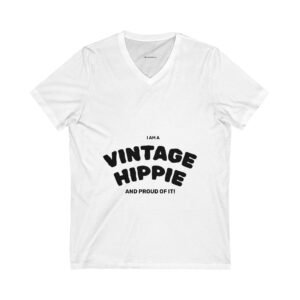 Vintage Hippie V-Neck Tee, Unisex Retro Shirt, Ideal for Festivals, Gifts for Hippie Friends, Boho Style, Casual Wear