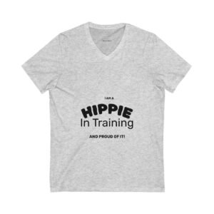 Hippie In Training V-Neck Tee, Unisex Retro Shirt, Ideal for Festivals, Gifts for Hippie Friends, Boho Style, Casual Wear