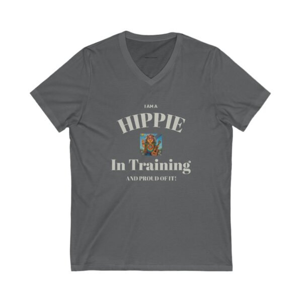 Dark Hippie In Training V-Neck Tee, Unisex Retro Shirt, Ideal for Festivals, Gifts for Hippie Friends, Boho Style, Casual Wear - Image 9
