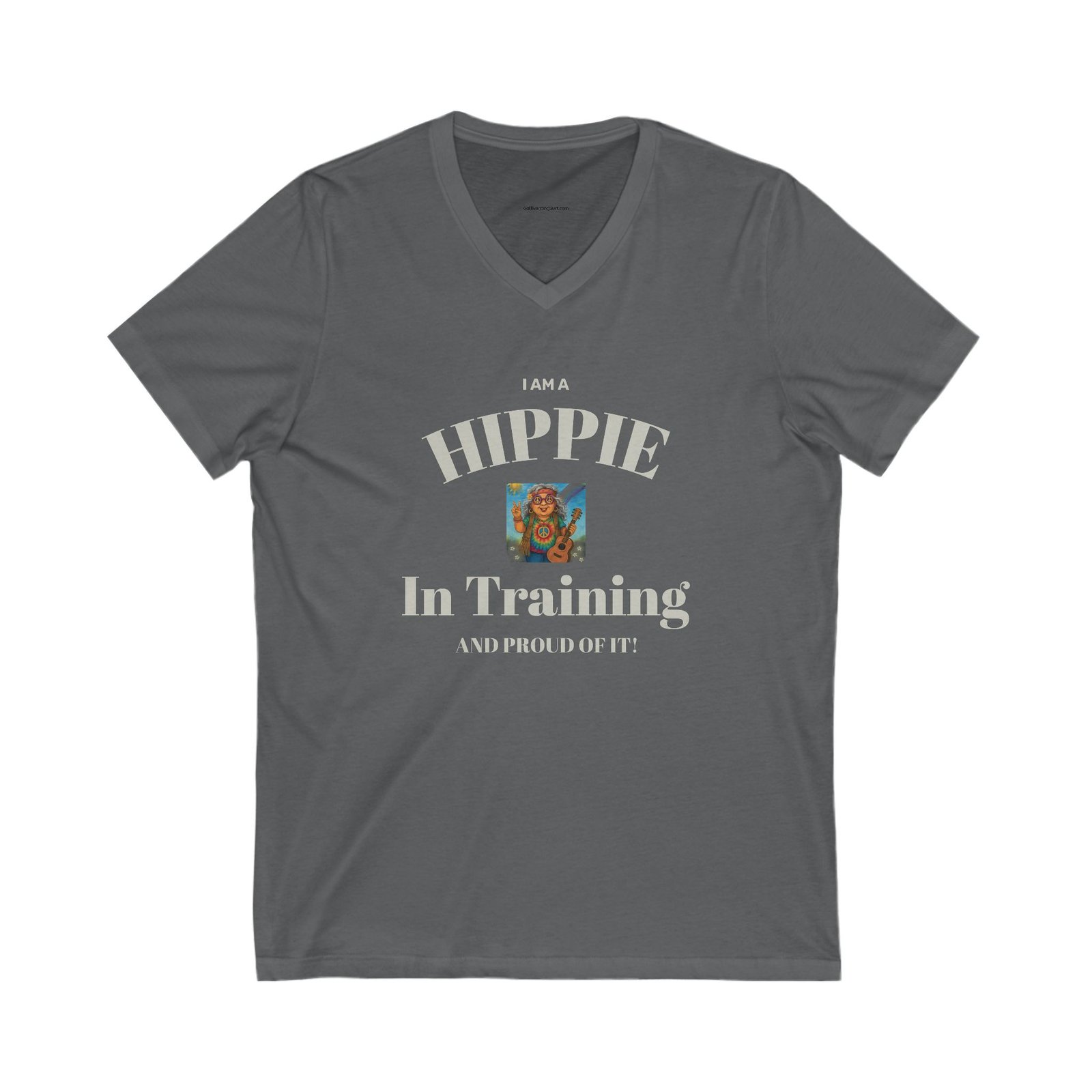 Dark Hippie In Training V-Neck Tee, Unisex Retro Shirt, Ideal for Festivals, Gifts for Hippie Friends, Boho Style, Casual Wear - Image 9
