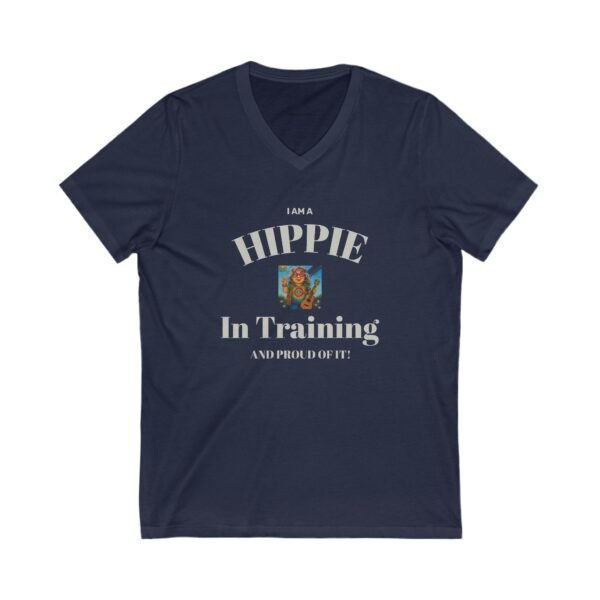 Dark Hippie In Training V-Neck Tee, Unisex Retro Shirt, Ideal for Festivals, Gifts for Hippie Friends, Boho Style, Casual Wear - Image 11