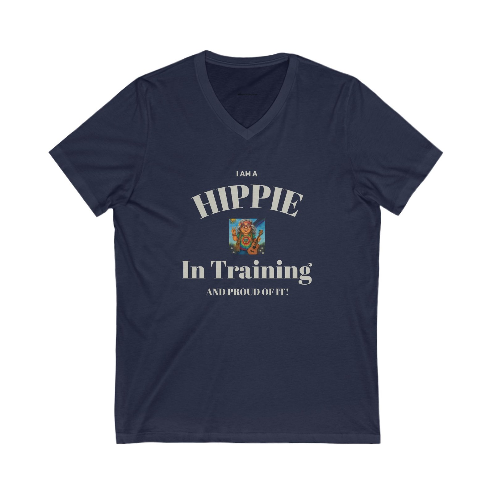 Dark Hippie In Training V-Neck Tee, Unisex Retro Shirt, Ideal for Festivals, Gifts for Hippie Friends, Boho Style, Casual Wear - Image 11