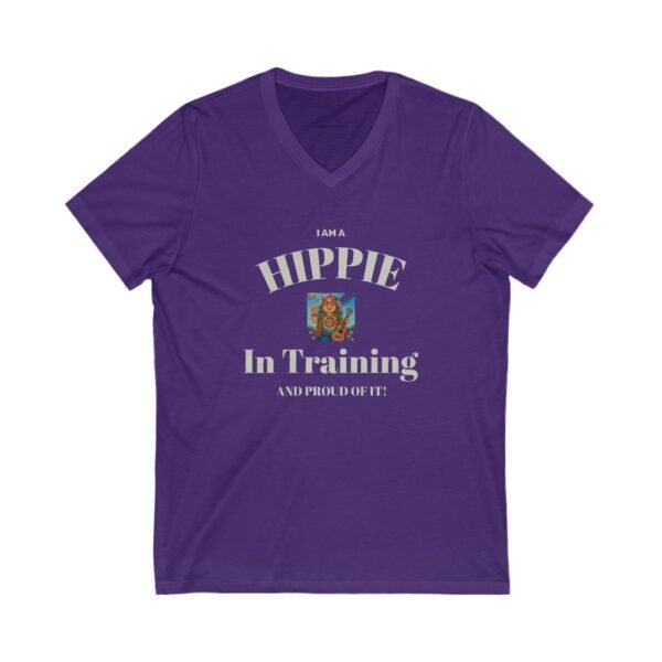 Dark Hippie In Training V-Neck Tee, Unisex Retro Shirt, Ideal for Festivals, Gifts for Hippie Friends, Boho Style, Casual Wear - Image 13