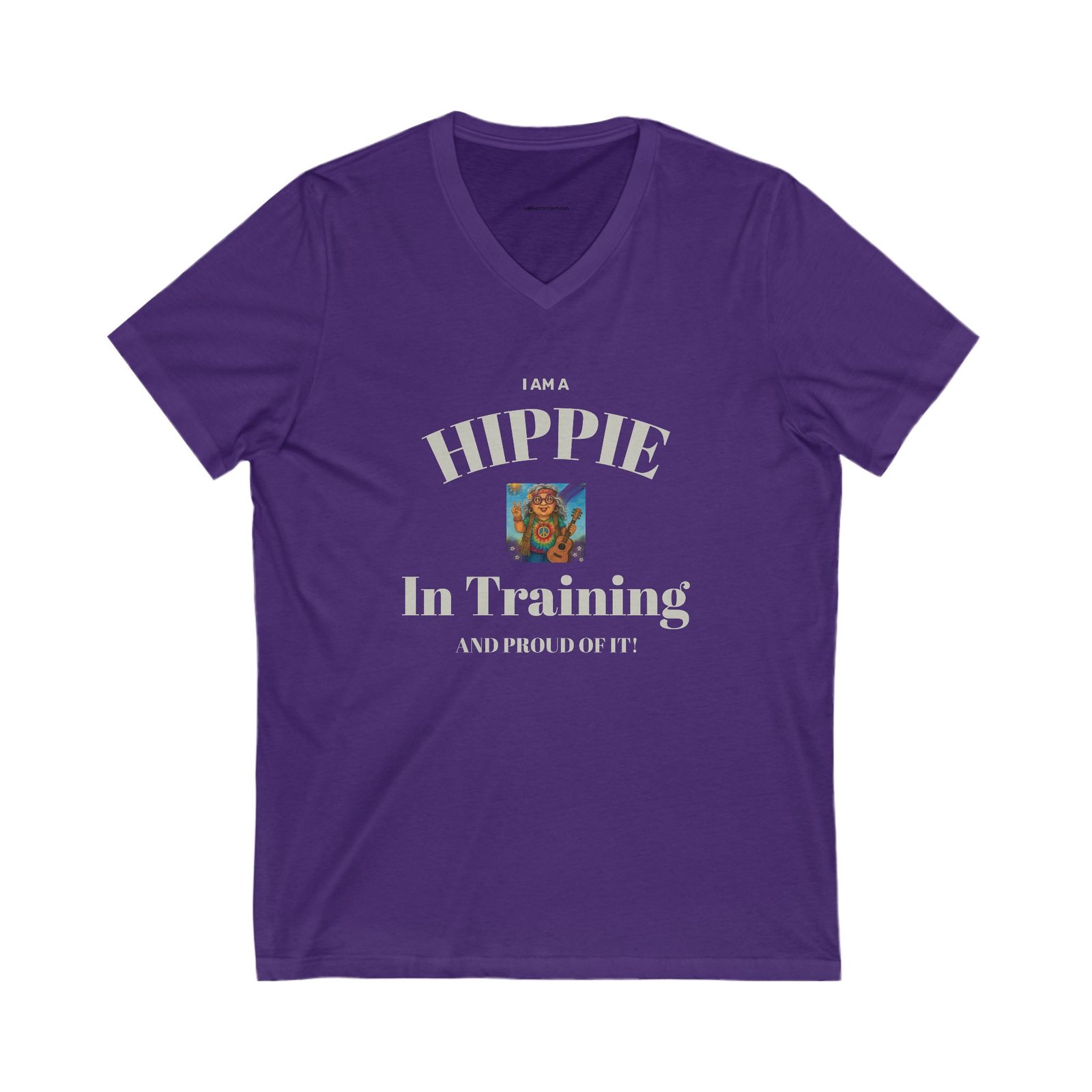 Dark Hippie In Training V-Neck Tee, Unisex Retro Shirt, Ideal for Festivals, Gifts for Hippie Friends, Boho Style, Casual Wear - Image 13