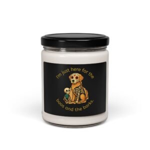 Scented Soy Candle - 'I’m Just Here for the Boo's and the Boo’s' | Halloween Decor, Dog Lover Gift, Cozy Home Fragrance, Fall Candle