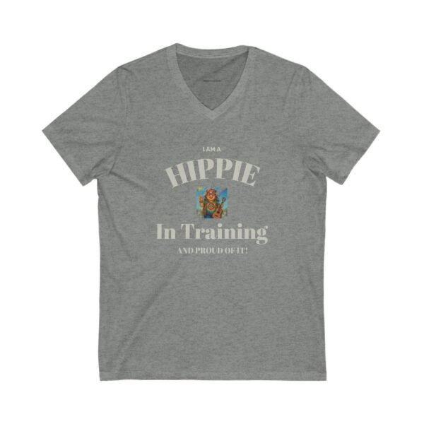 Dark Hippie In Training V-Neck Tee, Unisex Retro Shirt, Ideal for Festivals, Gifts for Hippie Friends, Boho Style, Casual Wear - Image 5