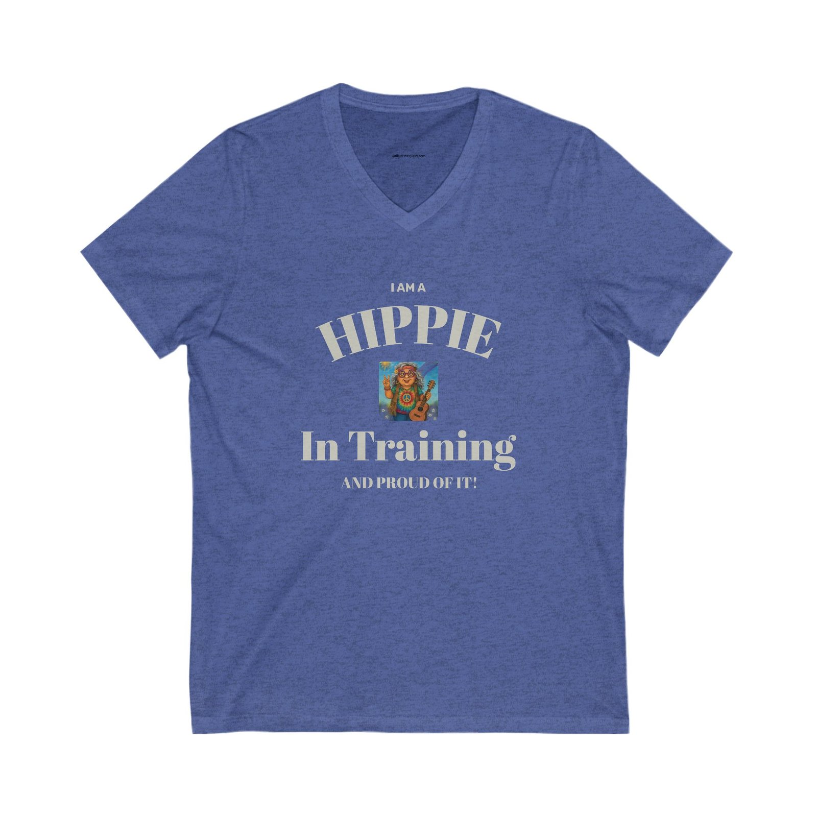Dark Hippie In Training V-Neck Tee, Unisex Retro Shirt, Ideal for Festivals, Gifts for Hippie Friends, Boho Style, Casual Wear