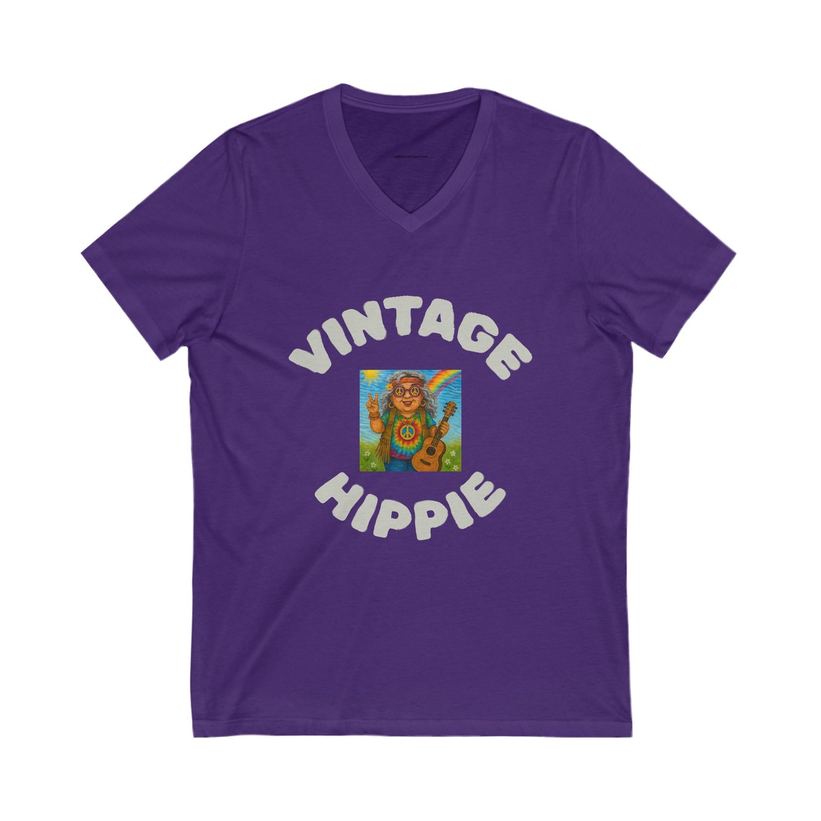 Vintage Hippie - Gurt V-Neck Tee, Unisex Retro Shirt, Ideal for Festivals, Gifts for Hippie Friends, Boho Style, Casual Wear - Image 11