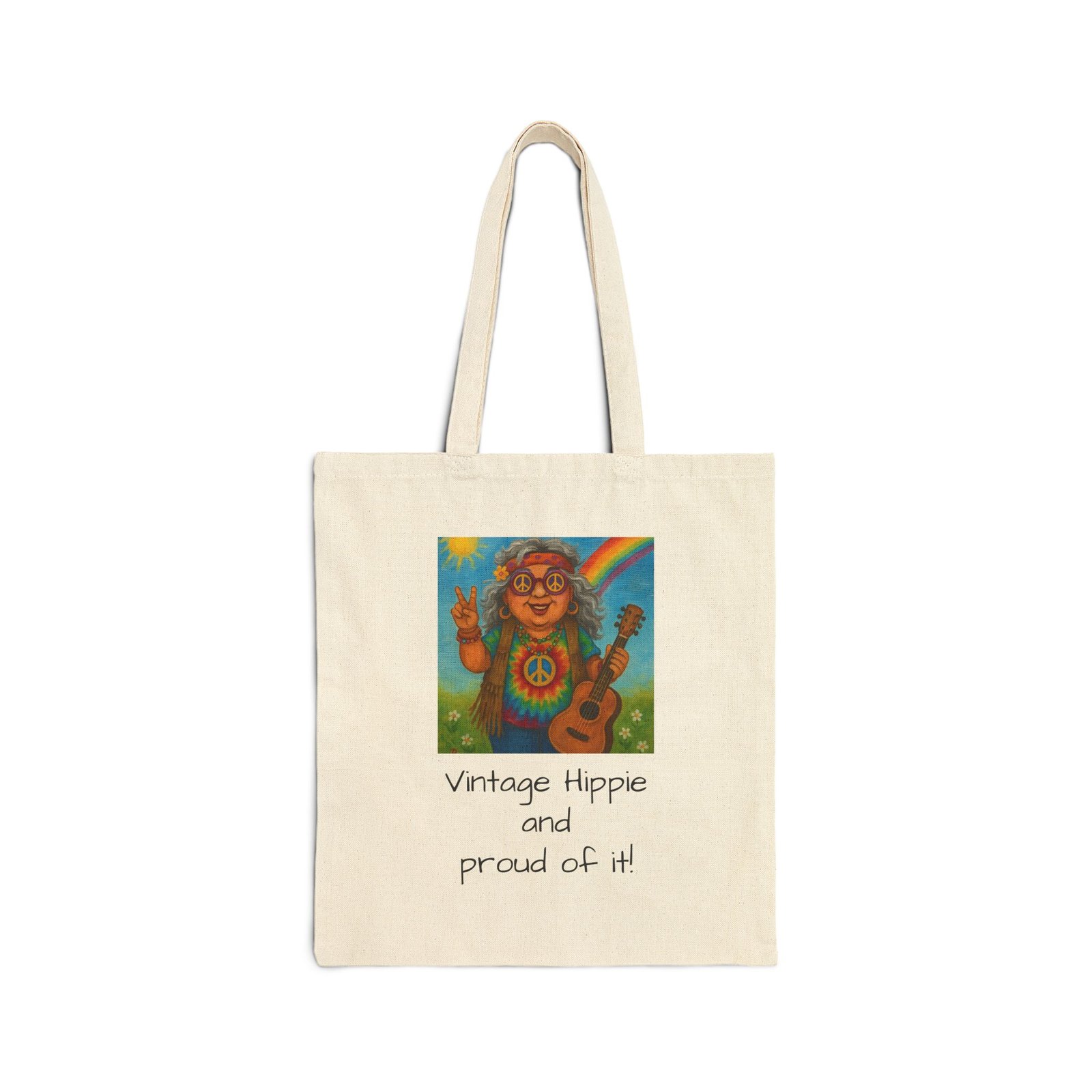 Tote Bag Vintage Hippie And Proud of It We Understand the Assignment