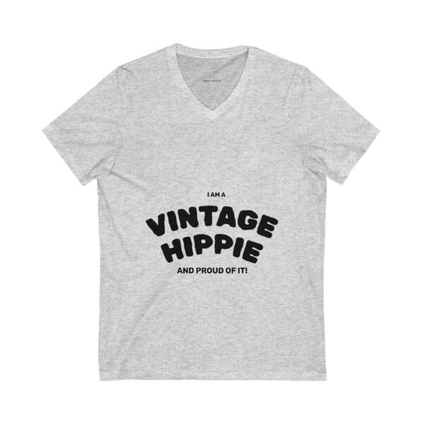 Vintage Hippie V-Neck Tee, Unisex Retro Shirt, Ideal for Festivals, Gifts for Hippie Friends, Boho Style, Casual Wear - Image 3