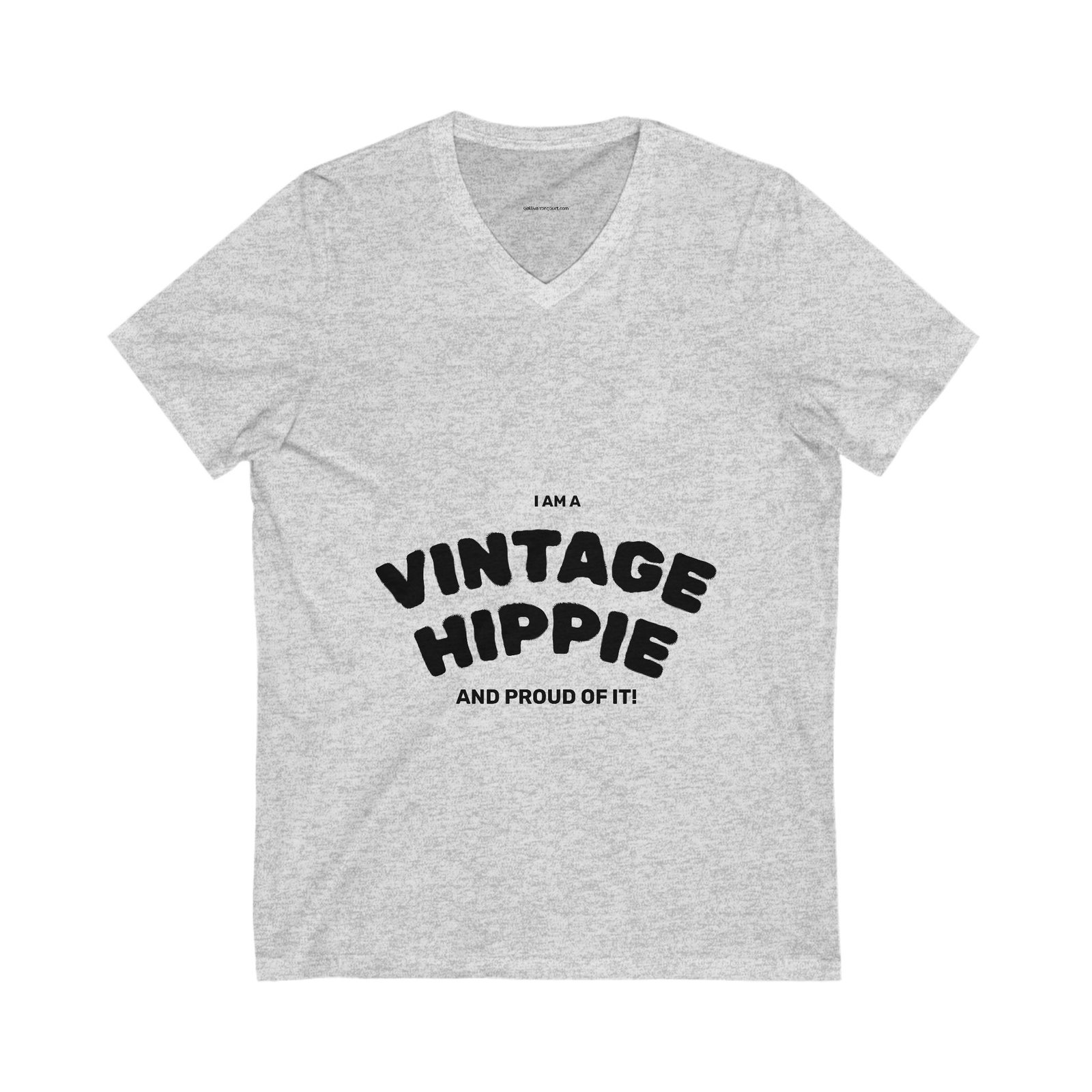 Vintage Hippie V-Neck Tee, Unisex Retro Shirt, Ideal for Festivals, Gifts for Hippie Friends, Boho Style, Casual Wear - Image 3