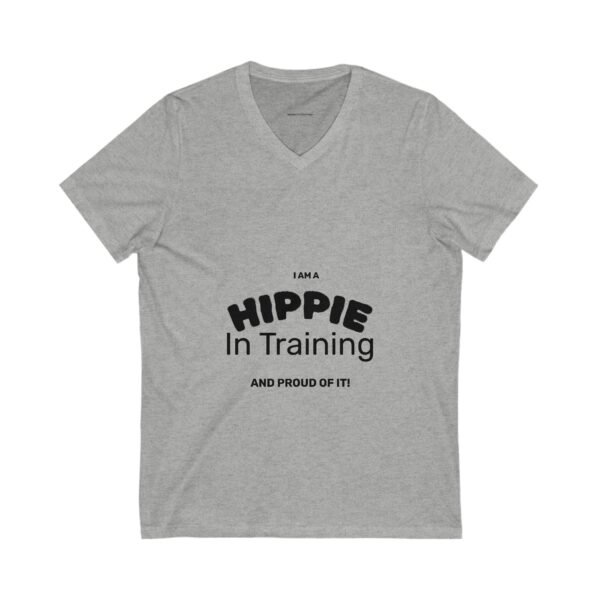 Hippie In Training V-Neck Tee, Unisex Retro Shirt, Ideal for Festivals, Gifts for Hippie Friends, Boho Style, Casual Wear - Image 5