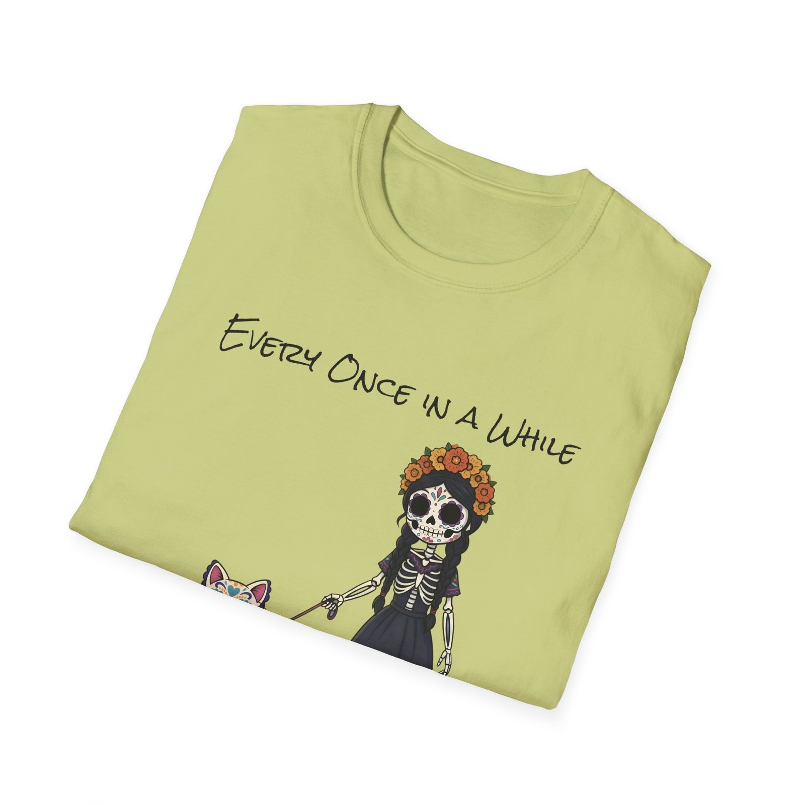 Halloween Pet Graphic Tee  Sugar Skull, Cat  Lovers Gift, Unisex Softstyle T-Shirt, Fall Fashion - Image 32