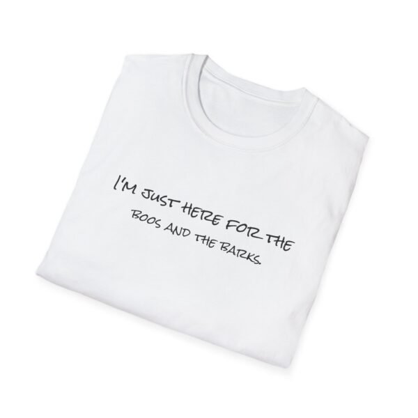 Halloween Pet Graphic Tee - I'm Just Here for the Boos, Dog Lovers Gift, Unisex Softstyle T-Shirt, Fall Fashion - Image 4